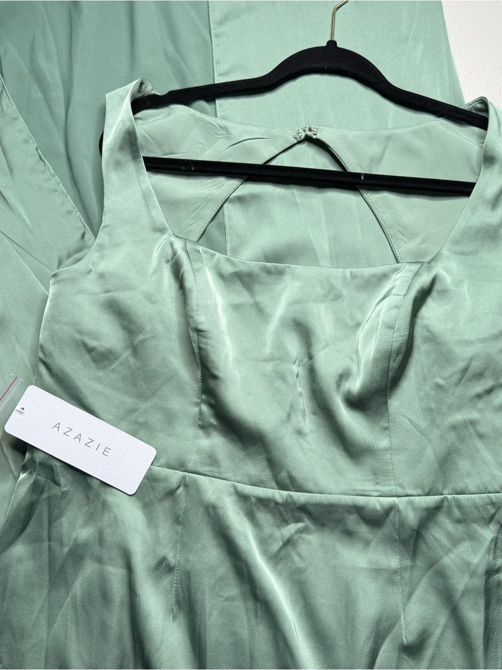 NWT Womens Azazie Flori Dress Size 16 Matcha